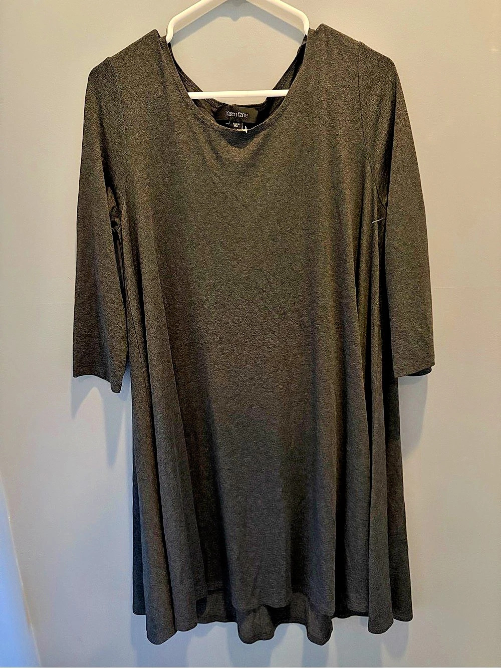 Karen Kane Midi Dress in Gray Size Large NWT